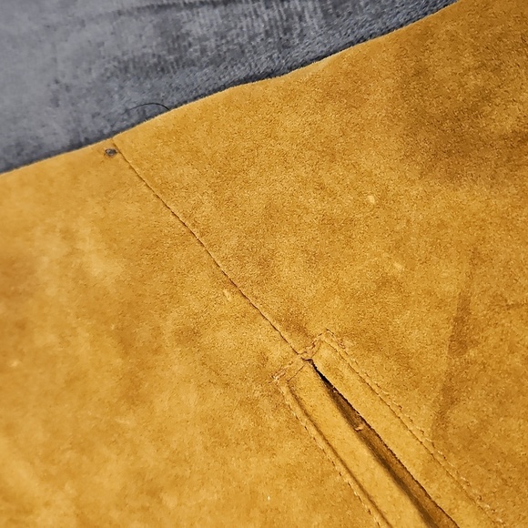 MPW vintage leather western vest sz.M metal buttons pockets - Picture 8 of 8